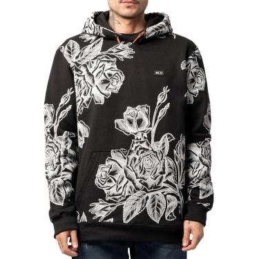Imagem de Moletom MCD Canguru Especial Rosas WT24 Masculino Preto