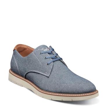 Imagem de Florsheim Sapato Oxford masculino Vibe Canvas Plain Toe, Azul, 9.5