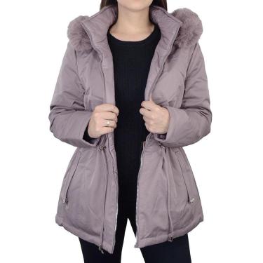 Imagem de Jaqueta Feminina Facinelli By Mooncity Parka Dupla Face Violeta - 690108-Feminino