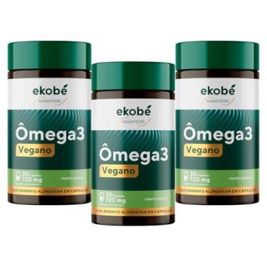 Imagem de Kit Com 03 - Ômega 3 Vegano 30 Cápsulas 720mg Ekobé