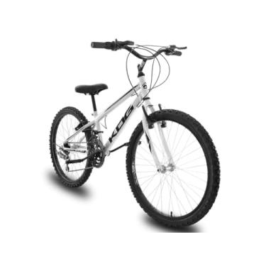 Imagem de Bicicleta Infantil Masculina Aro 24 KOG Alumínio 18 Marcha,Prata Preto