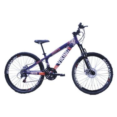Imagem de Bicicleta Viking X Tuff 25/30 26 Freio A Disco 21 Velocidades Cambios Importados Roxo Laranja