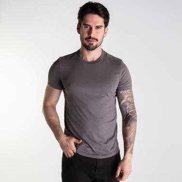 Imagem de Camiseta Ellus Mirror Classic Algodão Pima Cinza Chumbo