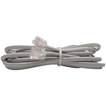 Imagem de Fio De telefone Cabo RJ11 Telefone Fixo 3 Metros Resistente Extensao -