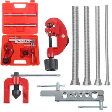 Imagem de Kit Dobrador Flangeador E Cortador De Tubos Cobre 1/8 A 1/2 - Charbs