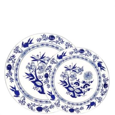 Imagem de Prato Raso e Fundo 12pç Cebolinha Porcelana Schmidt
