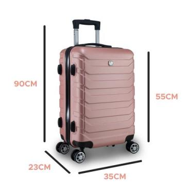 Imagem de Mala de Viagem Bagagem de Mão Rodinha 360 ABS - Allabard, Rose