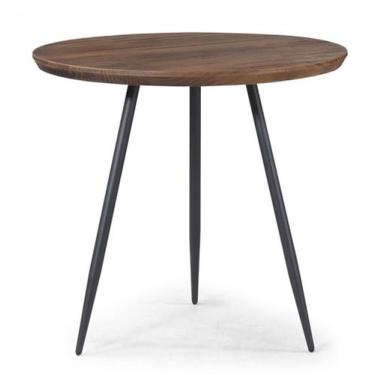 Imagem de Mesa Bistro Redonda Trime Cor Rustic Brown Base Grafite 107cm - 58750 