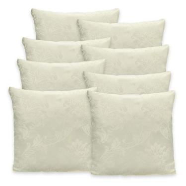 Imagem de 8 Capas Almofada C/ Zíper 40cmx40cm Jacquard Adamascado Luxo - Rafalor