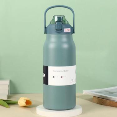 Imagem de Garrafa Térmica de Água Café Suco Aço Inox Portátil 1,7 Litros Bebida 