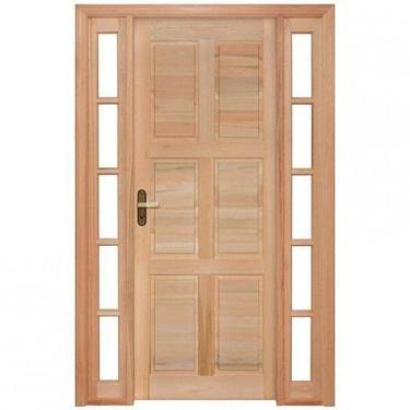 Imagem de Porta de Madeira 213x144cm com Vitrô sem Vidro Batente 9,4cm P10 M34 R