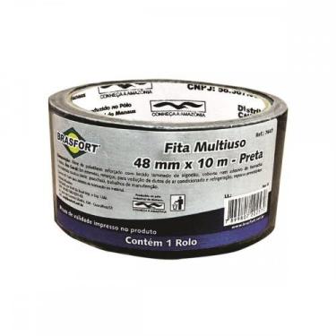 Imagem de Fita Silver Tape Brasfort Multiuso 48 X 10M Preta 7647, Preto