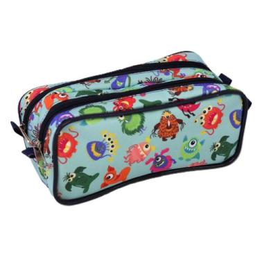 Imagem de Estojo Infantil Duplo LS Monstrinhos - EE2158 - L S BOLSAS E MOCHILAS