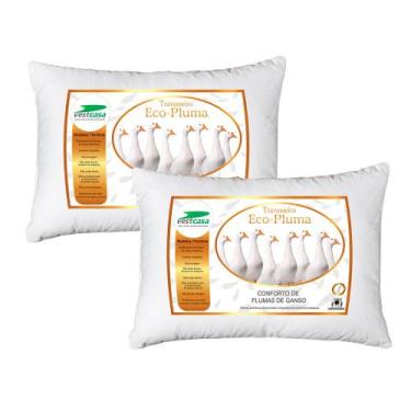 Imagem de Travesseiro Plumas Ecológicas Eco-Plumas Conforto Plumas De Ganso - Ib