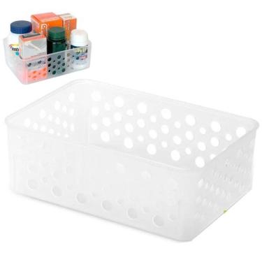 Imagem de Cesto Organizador Multiuso P 19X13,8X6,5 Cm Translucido - Usual