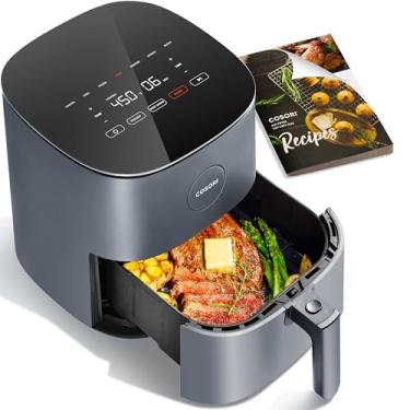 Imagem de COSORI Air Fryer, 5 QT, 9 em 1 Airfryer compacto sem óleo, forno pequeno, lavável na lava-louças, 232 °C, freidora de aire, 30 receitas exclusivas, visor de vidro temperado, cesta antiaderente, silenciosa, adequada para 1-4 pessoas