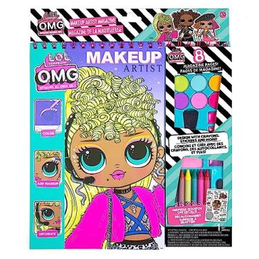 Imagem de LOL OMG Make-Up Artist Magazine by Horizon Group USA. Kit de artesanato DIY, design com giz de cera, adesivos e mais. Crie visuais elegantes usando mais de 130 designs de estêncil e 200 adesivos