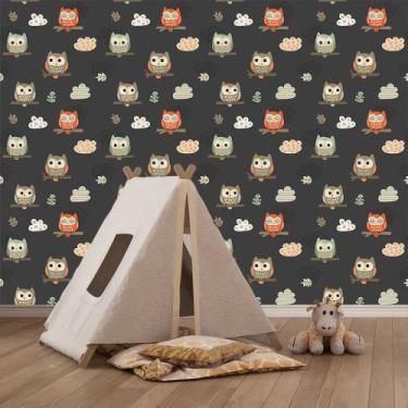 Imagem de Papel de Parede Adesivo - Corujas - 915ppb - Allodi