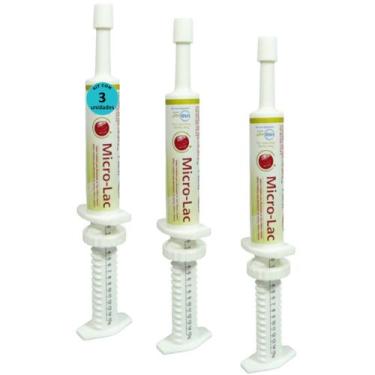 Imagem de Micro Lac Aditivo Probiótico Para Cães Gatos Equínos 15g Kit Com 3 - I