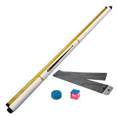 Imagem de Taco de Sinuca Desmontável Cruz de Malta Simples Branco - Tacos Brasil