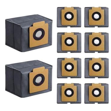 Imagem de Pacote com 10 sacos de pó para aspirador de pó de grande capacidade compatíveis com Eufy Clean X8, X8 Pro, X10 Pro Omni Robot Aspirador de pó autovazio sacos de eliminação de sujeira, sacos de