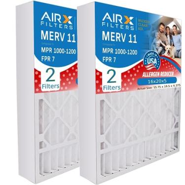 Imagem de AIRX FILTERS WICKED CLEAN Air. Filtro de ar MERV 11 16 x 20 x 5 compatível com filtro de forno Honeywell FC100A1003, pacote com 2