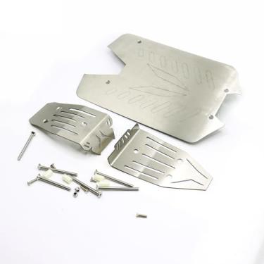 Imagem de NMNRC Steel Chassis Skid Plates for Arrma 1/10 Vorteks 3S BLX Chassis Plate Portector Defend Upgrades Part