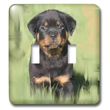 Imagem de 3dRose Interruptor duplo para filhotes Rottweiler lsp_4372_2