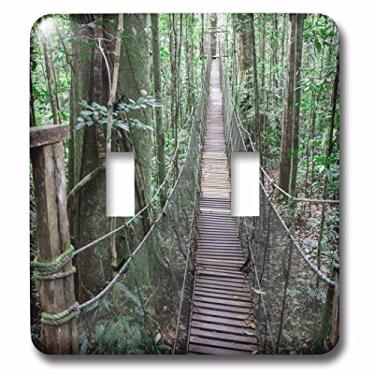 Imagem de 3D Rose LSP_229273_2 Ponte de cruzamento sobre a floresta da selva no parque natural da Amazon