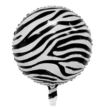 Imagem de Balão Metalizado Safari Zebra - 18 Polegadas - Ponto das Festas