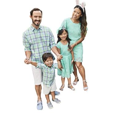 Imagem de The Children's Place Roupas infantis para a família, Mommy & Me, Dad & Son, Baby, Mint to Be Collection, Vestido recém-nascido, 9-12 Months