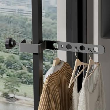 Imagem de Boxonly Escorredor de roupas básico dobrável para uso interno/externo com 7 furos - cinza, economiza espaço, portátil, alumínio resistente para espaços pequenos, varanda, banheiro, viagem e