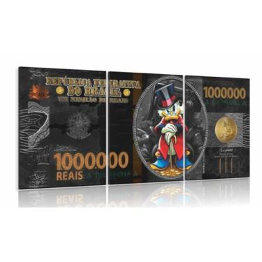 Imagem de Quadro Decorativo 1 Milhão De Reais Tio Patinhas 130x60 Cm - Wall Fram