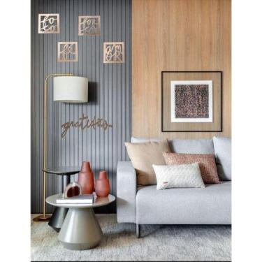 Imagem de Kit Plaquinha Decorativa Gratidão Com 4 Quadrinhos Natural - Móveis Tr
