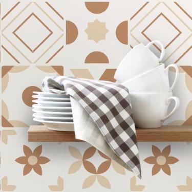 Imagem de Adesivo de Azulejo 15x15 para Cozinha Marrom Mocha 36un - Quartinhos