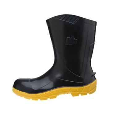 Imagem de Bota Galocha Cano Médio PVC Sem Forro Vulcaflex, Preto, 39