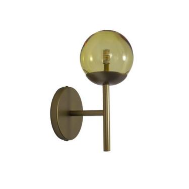 Imagem de Lustre Arandela Bola 12cm Globo Âmbar Dourado 121 - ILUMINAMUNDO