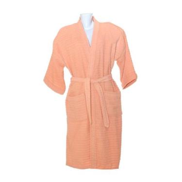 Imagem de Roupão de Banho Briza Atoalhado Adulto 100% Algodão Manga Curta (4008)