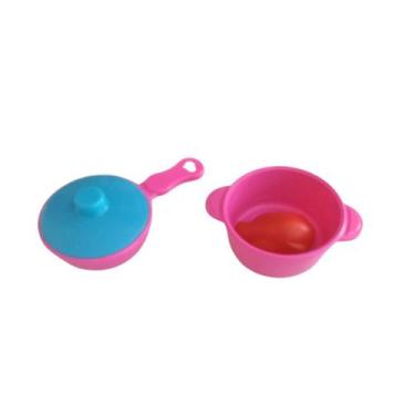 Imagem de Brinquedo Cozinha Infantil Kit Panelinhas Com Frango Panela E Frigidei