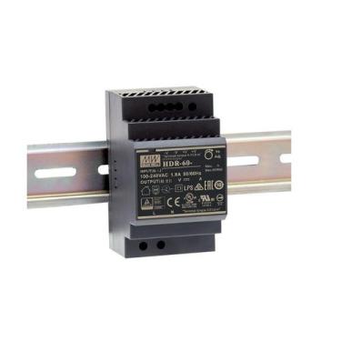 Imagem de HDR-60 - Fonte de Alimentação Chaveada 60Watts, Trilho DIN - MeanWell,