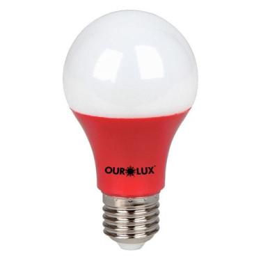 Imagem de Lampada Led Bulbo 7,0W Vermelha 400Lm Bivolt Ourolux