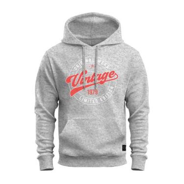 Imagem de Moletom Vitange Estampado Agasalho Aconchegante - Nexstar, Cinza, GG