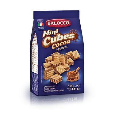Imagem de Biscoito wafer cocoa balocco mini cubo chocolate 125g