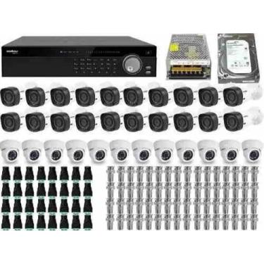 Imagem de Kit 32 Câmeras Dvr 1132 Intelbras 32 Canais +hd 3tb + 600mts