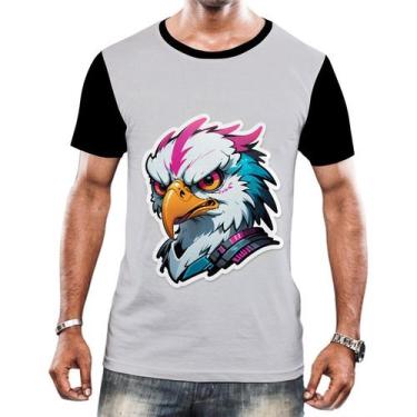 Imagem de Camiseta Camisa Tshirt Animais Cyberpunk Águia Falcão HD 2 - Enjoy Sho