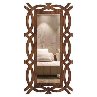 Imagem de Espelho Corpo Inteiro Decorativo Florenza 69x131 - CREATUS, MARROM