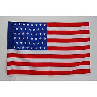 Imagem de Bandeira dos Estados Unidos 1908-1912 46 estrelas 2' x 3' para um mastro - EUA - Bandeiras históricas americanas 60 x 90 cm - Banner 2 x 3 pés com furo - Drapeau Etats-UNIS 1908-1912 46 étoiles AZ