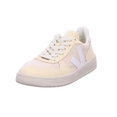 Imagem de VEJA Tênis feminino V-10, juta/branco multico, 38, Juta/Multico branco, 37