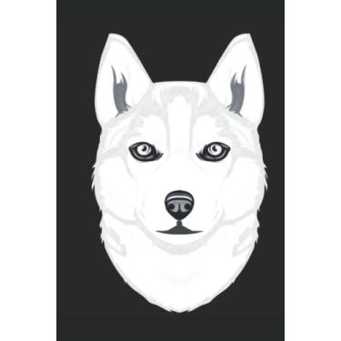 Imagem de Siberian Husky White Snow Dog: Journal/Notebook/Diary, 120 Blank Lined Pages, 6 x 9 inches, Glossy Finish Cover, Great Gift For Kids And Adults