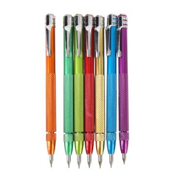 Imagem de Caneta de Marcação de Aço de Tungstênio 7pcs, Marcador de Metal Magnético Com 14 Pontas, para Pedra de Mármore de Vidro de Telha Cerâmica, Marca Facilmente Metal, Vidro,